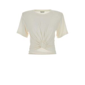 Magda Butrym Women White Stretch Cirulose T-Shirt